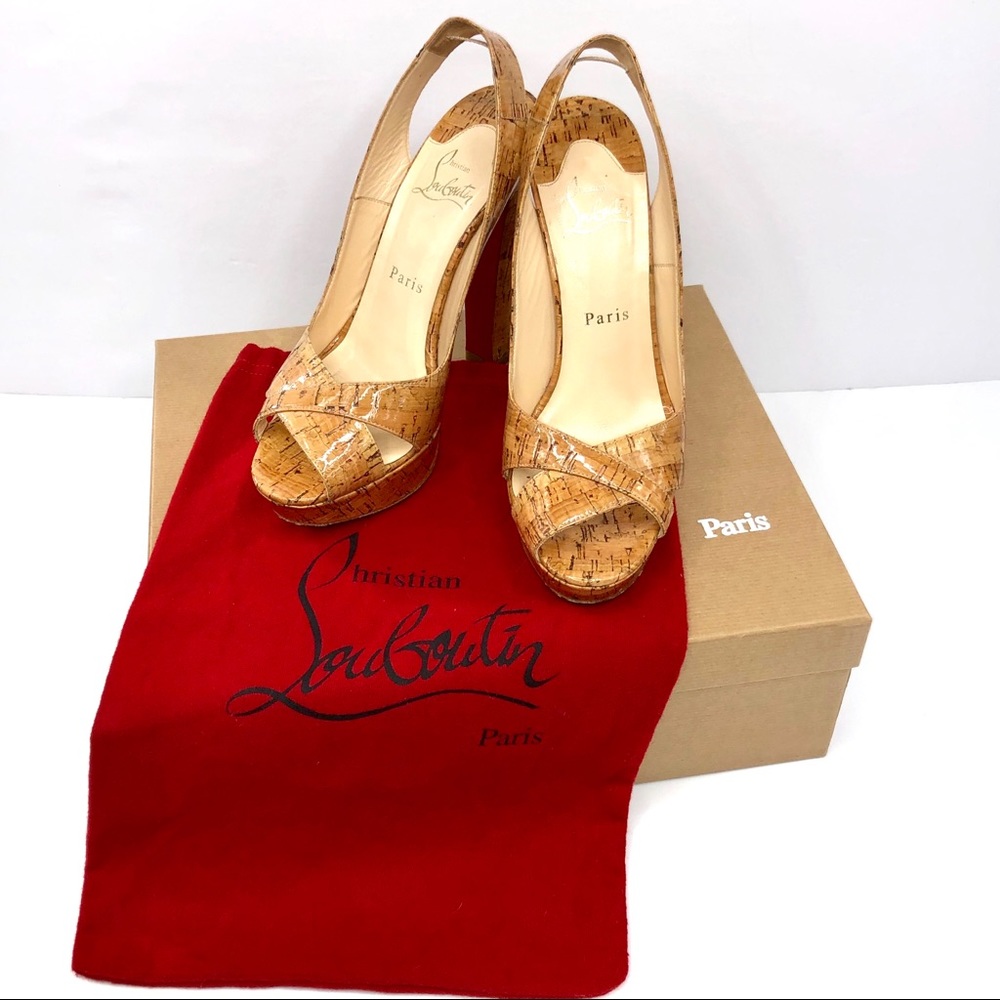 Christian Louboutin Marple Town 140 Cork Lucido